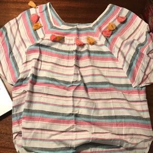 Colorful Blouse With Tassles